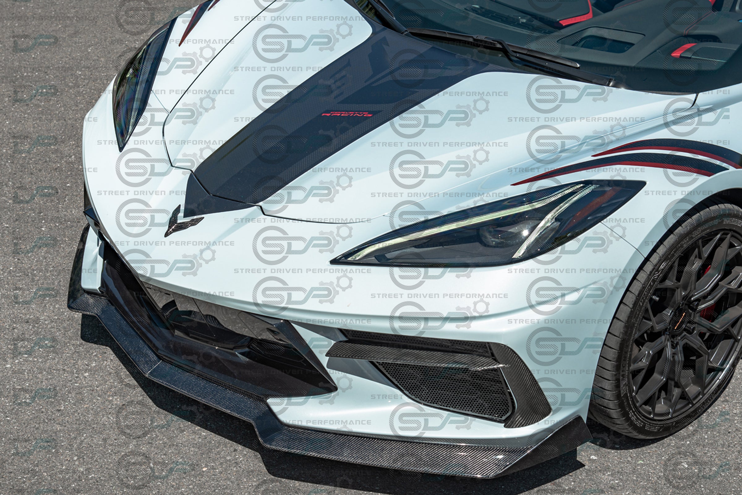 2020+ C8 Corvette Stingray & Z51 |"5VM Style" Splitter / Lip Ground Effects